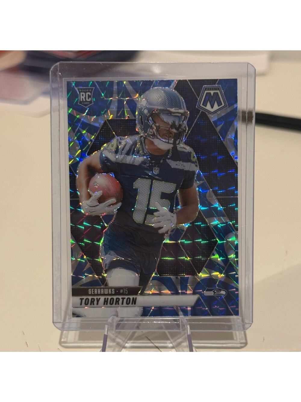 🔥 2025 Tory Horton Panini Mosaic Blue and Silver Prizm. Seattle Seahawks
